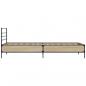 Preview: Bettgestell Sonoma-Eiche 90x190 cm Holzwerkstoff und Metall