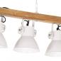 Preview: Deckenlampe Industriestil Weiß E27 Mangoholz