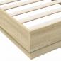 Preview: Bettgestell Sonoma-Eiche 75x190 cm Holzwerkstoff