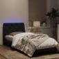 Preview: Bettgestell mit LED-Leuchten Schwarz 90x190 cm Samt