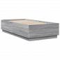 Preview: Bettgestell Grau Sonoma 90x190 cm Holzwerkstoff