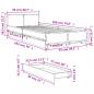 Preview: Bettgestell mit Schubladen Räuchereiche 75x190 cm Holzwerkstoff