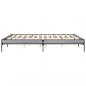 Preview: Bettgestell Grau Sonoma 180x200 cm Holzwerkstoff und Metall