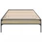 Preview: Bettgestell Sonoma-Eiche 90x190 cm Holzwerkstoff und Metall