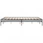 Preview: Bettgestell Grau Sonoma 135x190 cm Holzwerkstoff und Metall