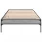 Preview: Bettgestell Grau Sonoma 75x190 cm Holzwerkstoff und Metall