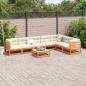 Preview: 8-tlg. Garten-Sofagarnitur Wachsbraun Massivholz Kiefer