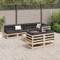 Preview: 8-tlg. Garten-Sofagarnitur mit Kissen Massivholz Kiefer