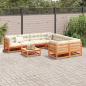 Preview: 9-tlg. Garten-Sofagarnitur Wachsbraun Massivholz Kiefer