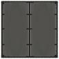 Preview: Gartentisch mit Glasplatte Schwarz 90x90x75 cm Poly Rattan