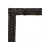 Preview: Gartentisch mit Glasplatte Schwarz 90x90x75 cm Poly Rattan