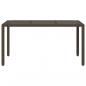 Preview: Gartentisch mit Glasplatte Braun 150x90x75 cm Poly Rattan