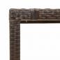 Preview: Gartentisch mit Glasplatte Braun 150x90x75 cm Poly Rattan