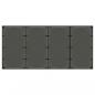 Preview: Gartentisch mit Glasplatte Schwarz 190x90x75 cm Poly Rattan