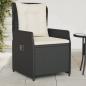 Preview: ARDEBO.de - Gartensessel 2 Stk. Verstellbar Schwarz Poly Rattan