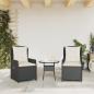 Preview: Gartensessel 2 Stk. Verstellbar Schwarz Poly Rattan