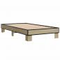 Preview: Bettgestell Sonoma-Eiche 90x200 cm Holzwerkstoff und Metall