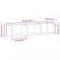 Preview: Wandschrank Grau Sonoma-Eiche 75x18x16,5 cm Holzwerkstoff