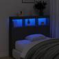 Preview: LED-Kopfteil mit Ablagen Schwarz 120x17x102 cm