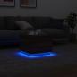 Preview: Couchtisch mit LED-Leuchten Braun Eichen-Optik 50x50x40 cm