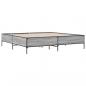 Preview: Bettgestell Grau Sonoma 180x200 cm Holzwerkstoff und Metall