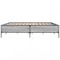 Preview: Bettgestell Grau Sonoma 180x200 cm Holzwerkstoff und Metall