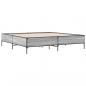 Preview: Bettgestell Grau Sonoma 180x200 cm Holzwerkstoff und Metall