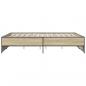 Preview: Bettgestell Sonoma-Eiche 150x200 cm Holzwerkstoff und Metall