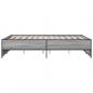 Preview: Bettgestell Grau Sonoma 120x200 cm Holzwerkstoff und Metall