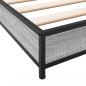 Preview: Bettgestell Grau Sonoma 150x200 cm Holzwerkstoff und Metall