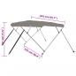 Preview: 4-Bow Bimini-Top Grau 243x250x131 cm