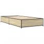 Preview: Bettgestell Sonoma-Eiche 90x200 cm Holzwerkstoff und Metall