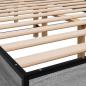 Preview: Bettgestell Grau Sonoma 135x190 cm Holzwerkstoff und Metall