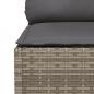 Preview: Garten-Ecksofa mit Kissen Grau Poly Rattan