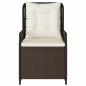 Preview: Gartensessel 2 Stk. Verstellbar Braun Poly Rattan