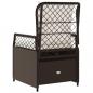 Preview: Gartensessel 2 Stk. Verstellbar Braun Poly Rattan