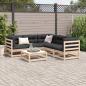 Preview: 6-tlg. Garten-Sofagarnitur mit Kissen Massivholz Kiefer