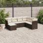 Preview: ARDEBO.de - 7-tlg. Garten-Sofagarnitur mit Kissen Braun Poly Rattan