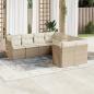 Preview: ARDEBO.de - 8-tlg. Garten-Sofagarnitur mit Kissen Beige Poly Rattan