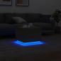 Preview: Couchtisch mit LED-Leuchten Sonoma-Eiche 50x50x40 cm