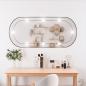 Preview: ARDEBO.de - Wandspiegel mit LED-Leuchten 45x100 cm Glas Oval