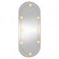 Preview: Wandspiegel mit LED-Leuchten 45x100 cm Glas Oval