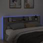 Preview: LED-Kopfteil mit Ablage Grau Sonoma 220x16,5x103,5 cm