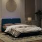 Preview: Bettgestell mit LED-Leuchten Blau 140x190 cm Samt