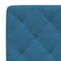 Preview: Bettgestell mit LED-Leuchten Blau 140x190 cm Samt