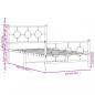 Preview: Bettgestell mit Kopf- und Fußteil Metall Weiß 107x203 cm