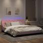 Preview: Bettgestell mit LED-Leuchten Rosa 180x200 cm Samt