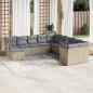 Preview: ARDEBO.de - 11-tlg. Garten-Sofagarnitur mit Kissen Beige Poly Rattan