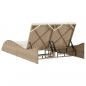 Preview: Sonnenliege mit Auflagen Beige 114x205x73 cm Poly Rattan