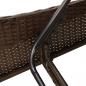 Preview: Sonnenliege mit Auflage Braun 60x205x73 cm Poly Rattan